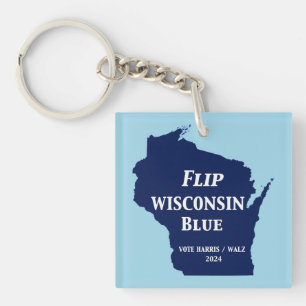 Flip Wisconsin Blue in 2024 Key Ring