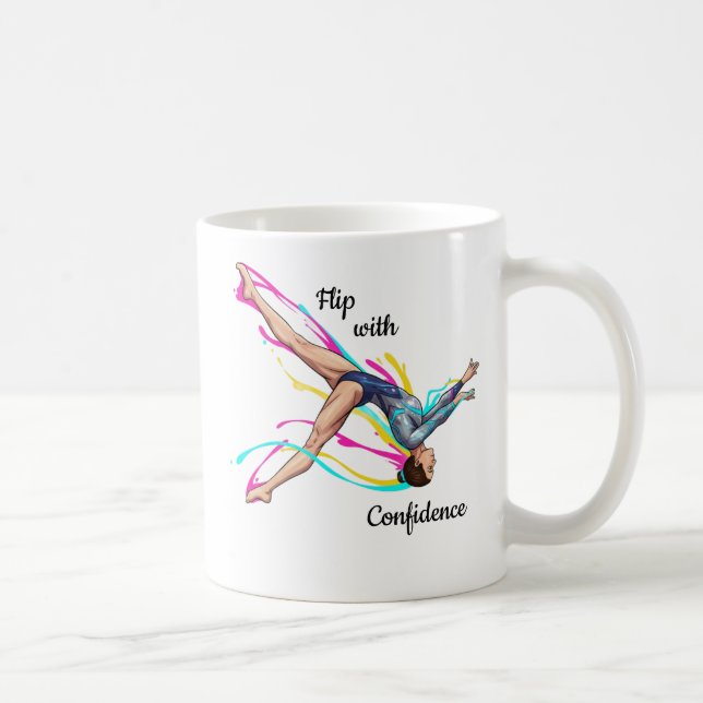 Flip with Confidence – Gymnastics Mug (Right)
