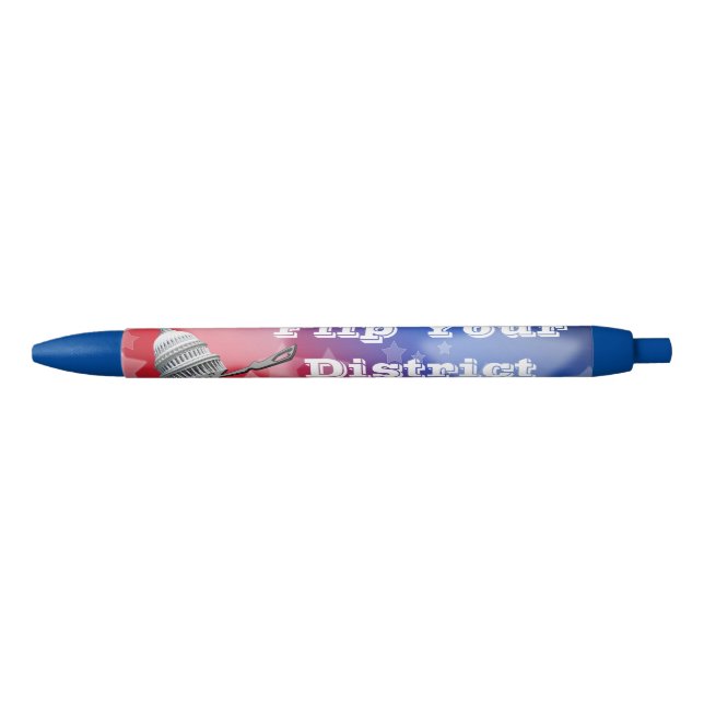 Flip Your District Vote 2026 Black Ink Pen (Front)