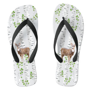 Flipflop Sandals Deer Doe Buck Woodland Hunting