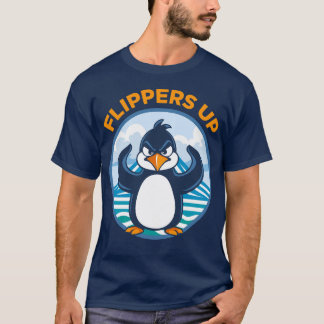 Flippers Up Funny Penguins Heard Island Tariffs T-Shirt
