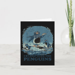 Flippers Up I Stand With The Penguins Card