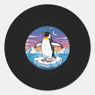 Flippers Up I Stand With The Penguins Classic Round Sticker