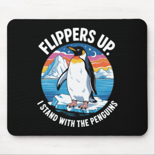 Flippers Up Stand With The Penguins Liberation Day Mouse Mat