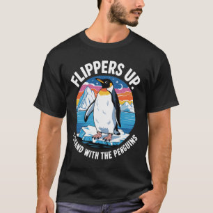 Flippers Up Stand With The Penguins Liberation Day T-Shirt