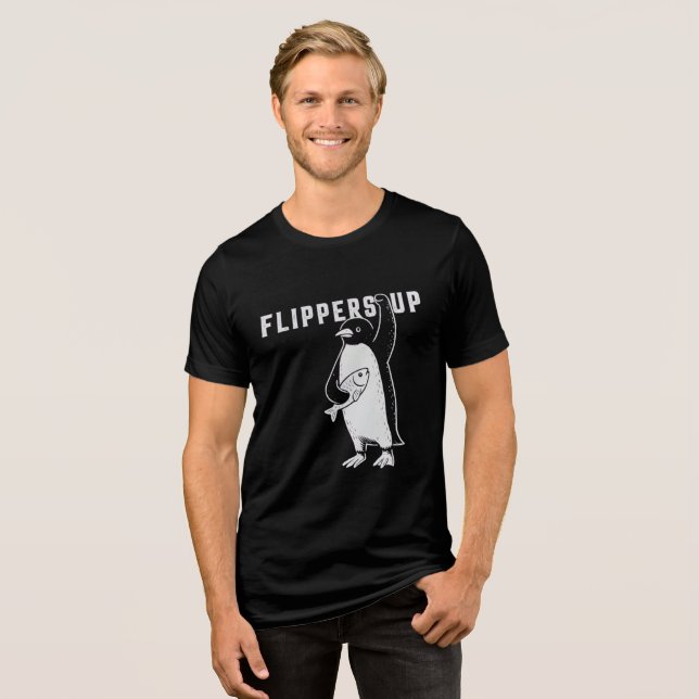 “Flippers Up” T-Shirt – Tech Rebellion Graphic Tee (Front Full)