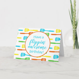 Flippin' awesome bright kitchen gadgets/flippers card