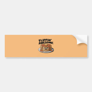 Flippin' Awesome Pancake Stack Funny Breakfast Bumper Sticker
