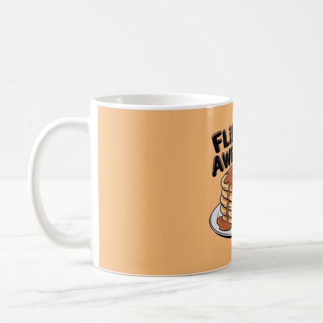 Flippin' Awesome Pancake Stack Funny Breakfast Coffee Mug (Left)