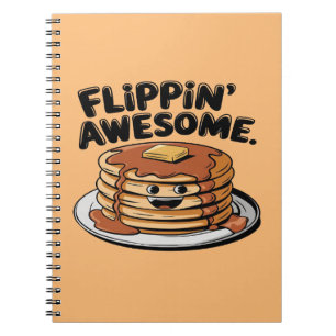 Flippin' Awesome Pancake Stack Funny Breakfast Notebook