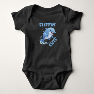 Flippin' Cute Dolphin Kids Baby Bodysuit