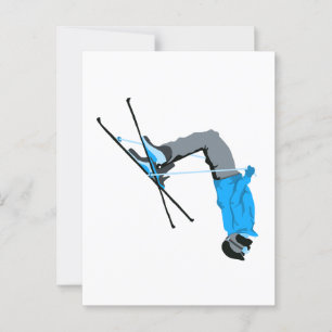 Flippin Out   Ski Backflip Skier Postcard