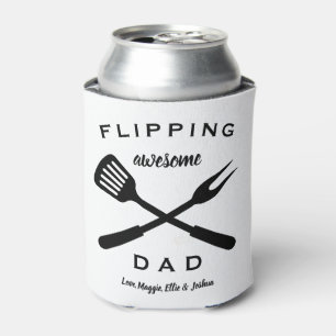 Flipping Awesome Dad   Gift Dad Men   Custom Name Can Cooler