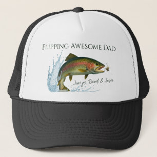 Flipping Awesome Dad kids names Trucker Hat