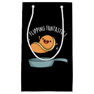 Flipping Fantastic Funny Pancake Pun Dark BG Small Gift Bag
