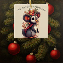 Flipping Flapping Merry Christmas Penguin Quirky 