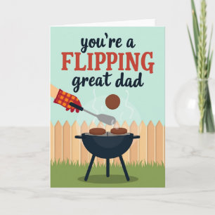 Flipping Great Dad Bbq Card