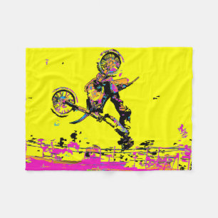 Flipping Out! - Freestyle Motocross Tricks Fleece Blanket