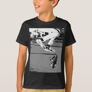 Flipping the Board - Skateboarder Round Clock T-Shirt