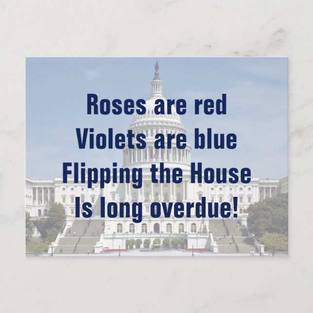 Flipping The House of Representatives Postcard (Front)