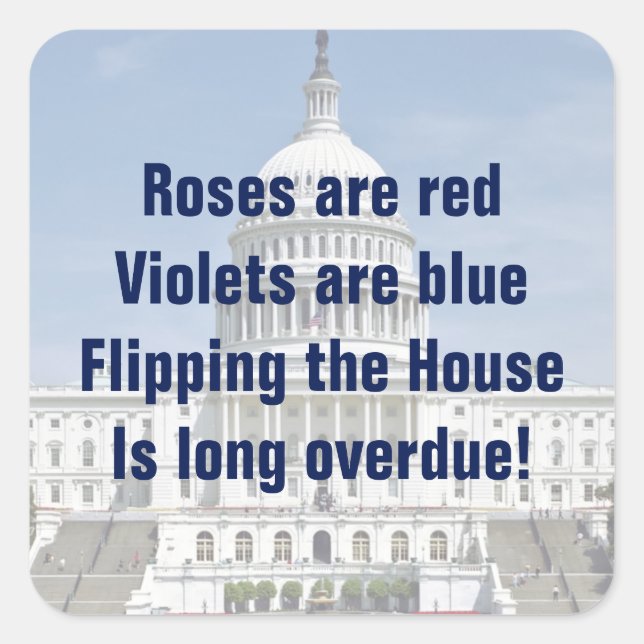 Flipping The House of Representatives Square Sticker (Front)