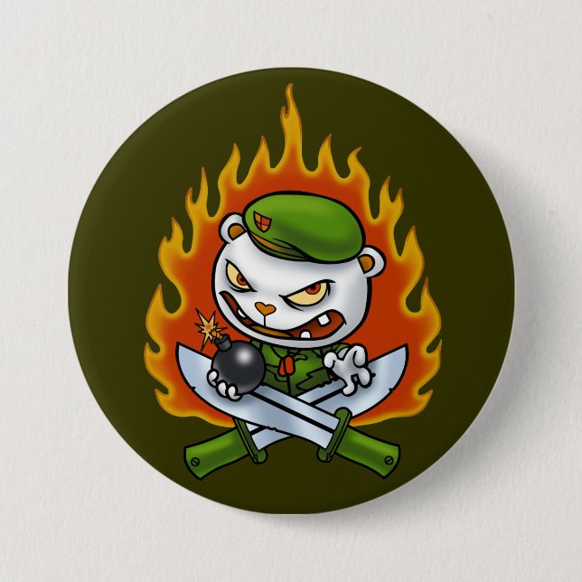 Flippy Flame Tattoo Button (Front)