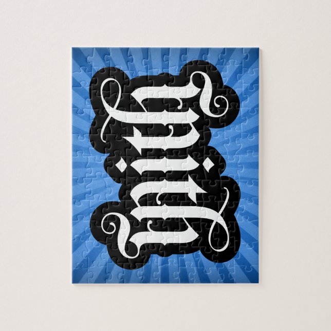 FlipScript Ambigram Jigsaw Puzzle (Vertical)