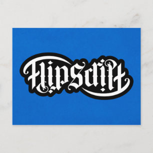 FlipScript Ambigram Notecard Postcard