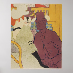 Flirt Art Nouveau Poster by Toulouse-Lautrec