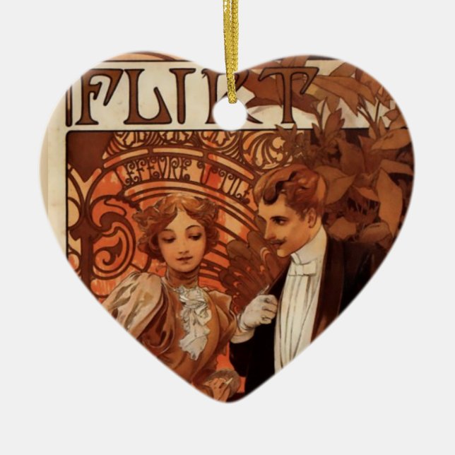 Flirt Ceramic Tree Decoration (Front)