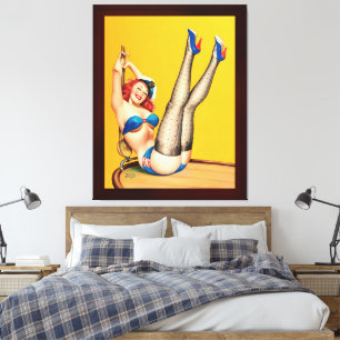 Flirt Pulp Cover by Peter Driben Canvas Print