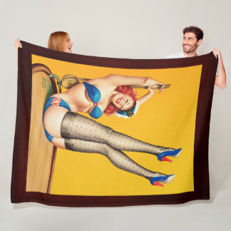 Flirt Pulp Cover by Peter Driben Fleece Blanket