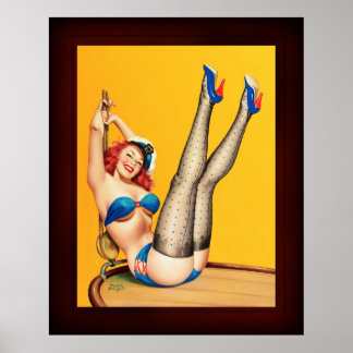 Flirt Pulp Cover by Peter Driben Poster