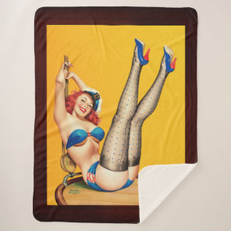 Flirt Pulp Cover by Peter Driben Sherpa Blanket