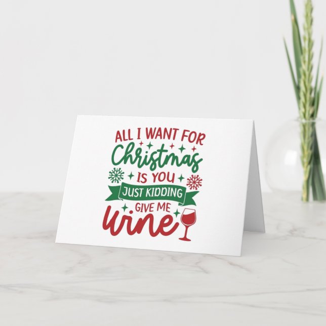 FLIRT/WINE/HUMOR FOR LOVED ONE  HOLIDAY CARD (Front)