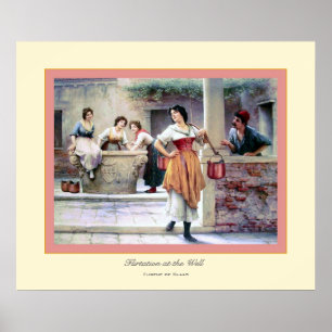Flirtation at the Well ~ Eugene de Blass Poster