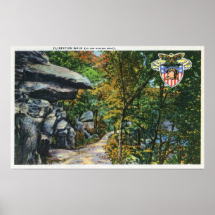 Flirtation Walk View of the Kissing Rock Poster