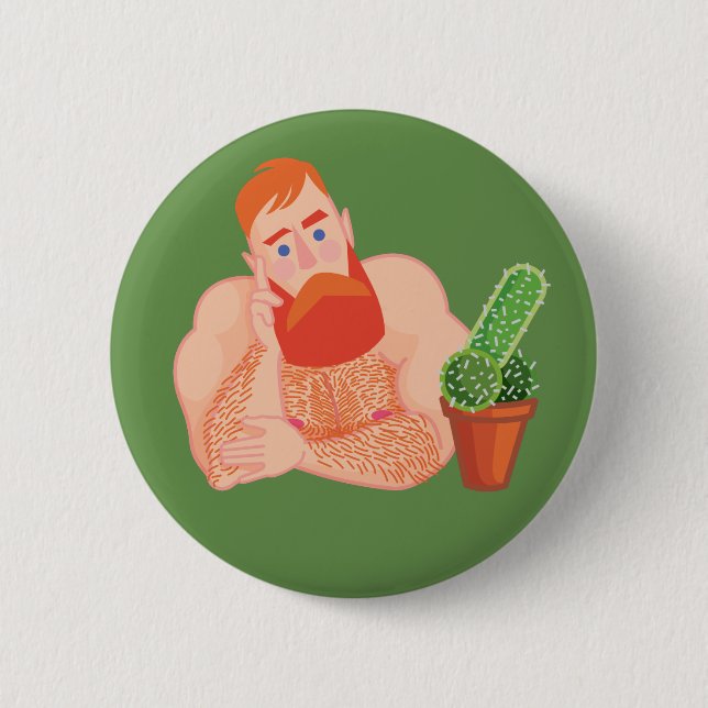 Flirtatious Guy 6 Cm Round Badge (Front)