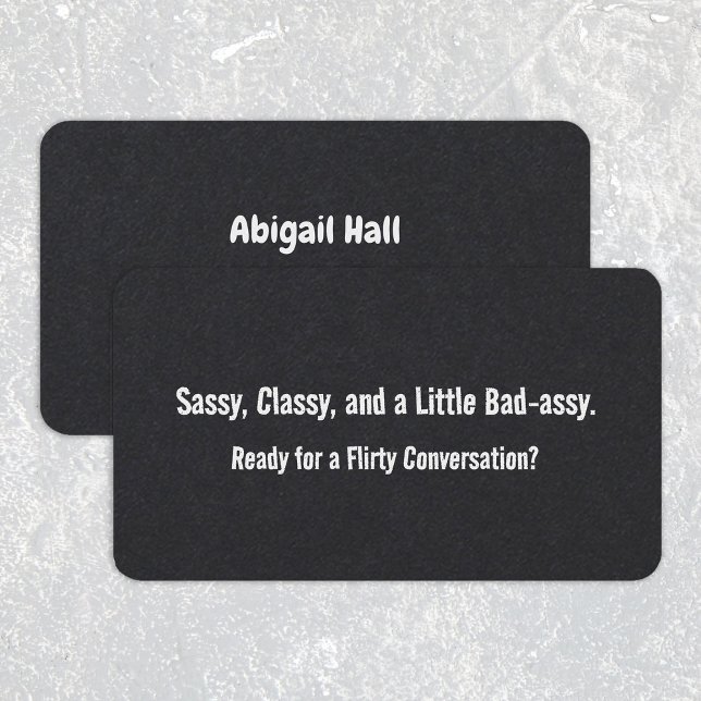 Flirting Game Premium Business Card (Flirting Game Business Cards)