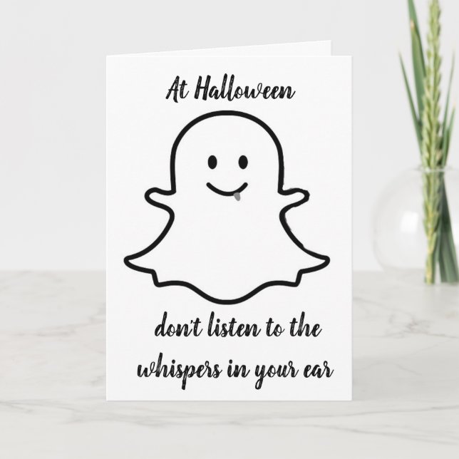 **FLIRTING GHOST AT HALLOWEEN** CARD (Front)