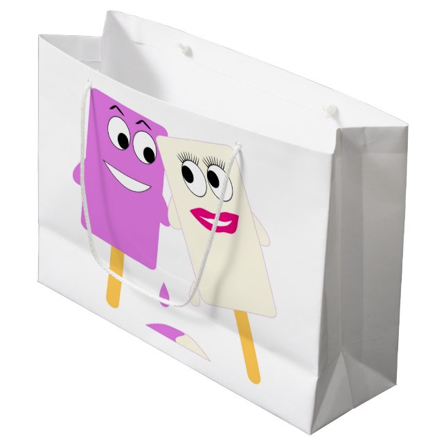 FLIRTING ICE CREAM POPS LARGE GIFT BAG (Front Angled)