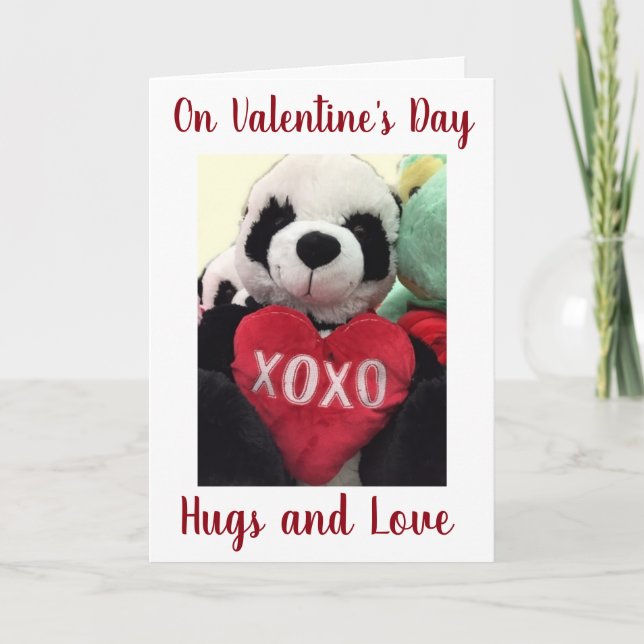 **FLIRTING TEDDYBEAR** FOR YOU ON VALENTINE'S DAY HOLIDAY CARD (Front)