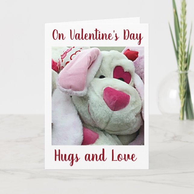**FLIRTING TEDDYBEAR** FOR YOU ON VALENTINE'S DAY HOLIDAY CARD (Front)