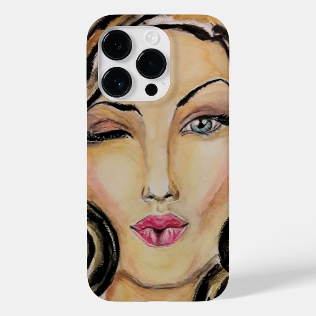 Flirting Woman Funny iPhone Case (Back)
