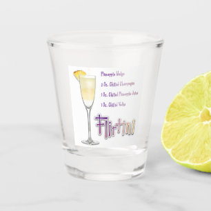 Flirtini Pineapple Mimosa Cocktail Recipe Art Shot Glass