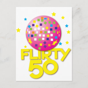 FLIRTY 50 fifty birthday gift present Postcard