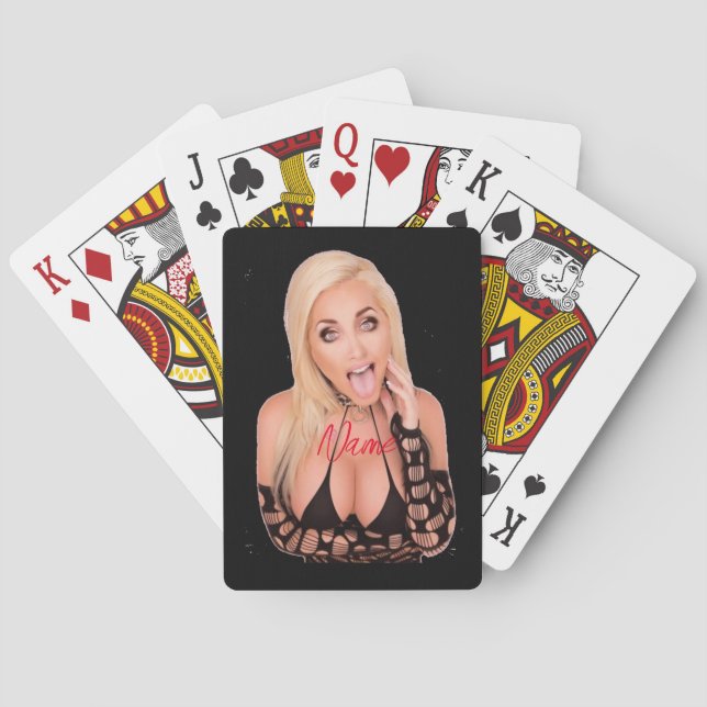 Flirty blonde Thunder_Cove  Playing Cards (Back)