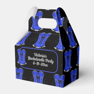 Flirty Blue Corset Gable Favour Box