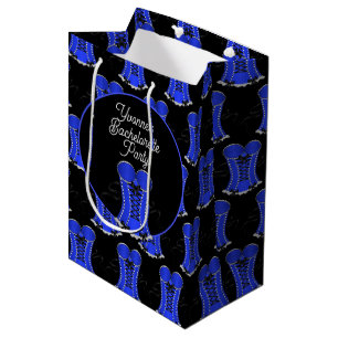Flirty Blue Corset  Medium Gift Bag