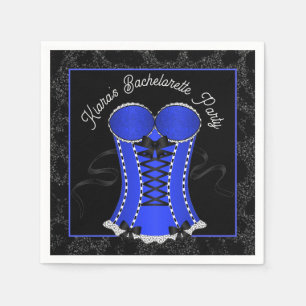 Flirty Blue Corset  Napkin